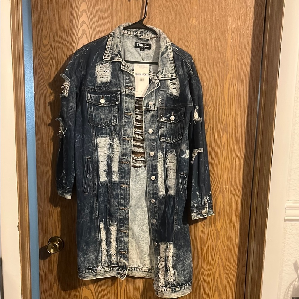 Thrill Denim Distressed Jacket
